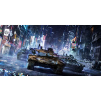 Грозные танки едут по улицам мегаполиса