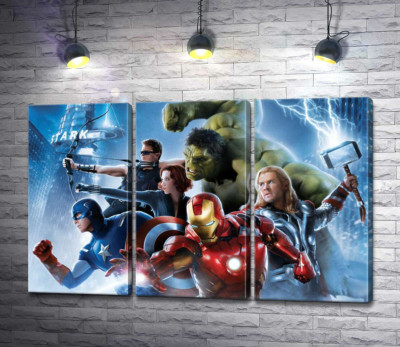 Відважні супергерої на постері до фільму "Месники: Ера Альтрона" (Avengers: Age of Ultron)