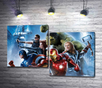 Відважні супергерої на постері до фільму "Месники: Ера Альтрона" (Avengers: Age of Ultron)