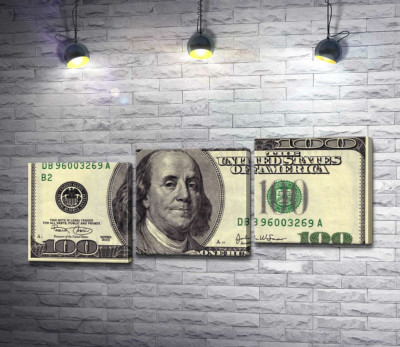 Модульна картина "Купюра 100 доларів"