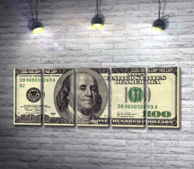 Модульна картина "Купюра 100 доларів"