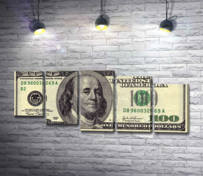 Модульна картина "Купюра 100 доларів"