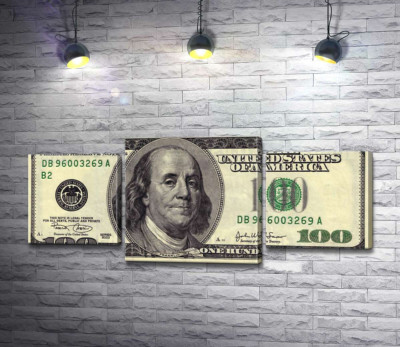 Модульна картина "Купюра 100 доларів"