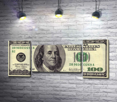 Модульна картина "Купюра 100 доларів"