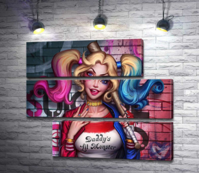 Модульна картина "Яскрава хуліганка Гарлі Квінн (Harley Quinn)"