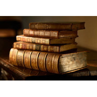 Старовинні книги в шкіряних палітурках з позолотою
