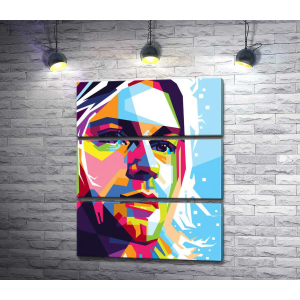 Яркий портрет музыканта Курта Кобейна (Kurt Cobain)