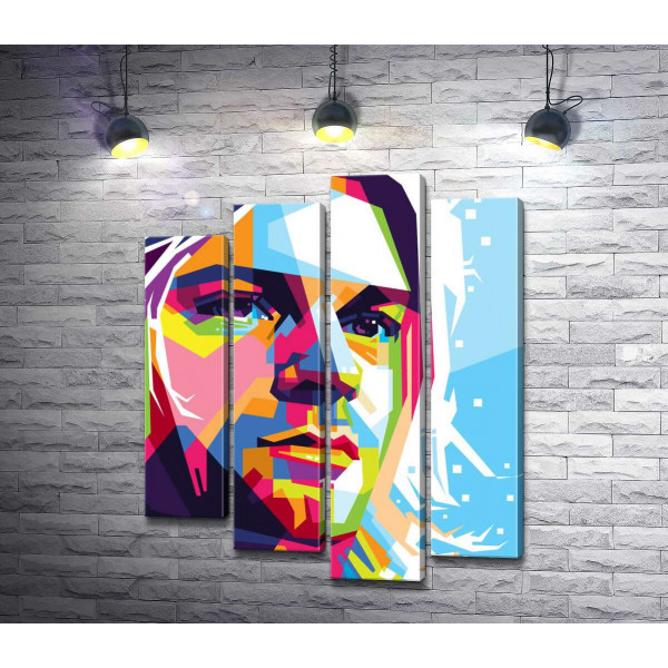 Яскравий портрет музиканта Курта Кобейна (Kurt Cobain)