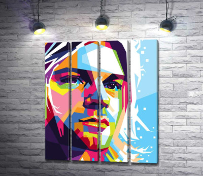 Яркий портрет музыканта Курта Кобейна (Kurt Cobain)