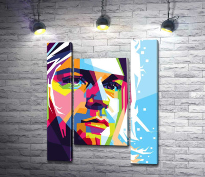 Модульна картина "Яскравий портрет музиканта Курта Кобейна (Kurt Cobain)"