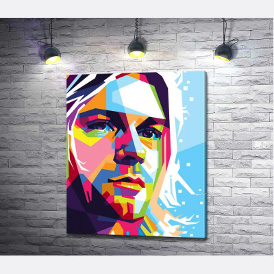 Яркий портрет музыканта Курта Кобейна (Kurt Cobain)