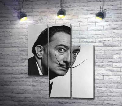 Модульна картина "Художник Сальвадор Далі (Salvador Dali) із знаменитими вусами"
