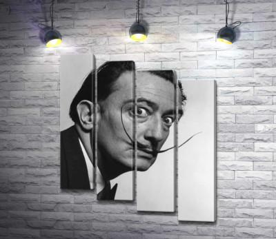 Модульна картина "Художник Сальвадор Далі (Salvador Dali) із знаменитими вусами"