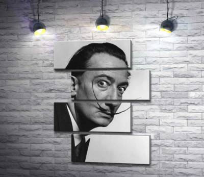 Модульна картина "Художник Сальвадор Далі (Salvador Dali) із знаменитими вусами"