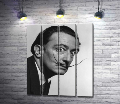 Модульная картина "Художник Сальвадор Дали (Salvador Dali) со знаменитыми усами"