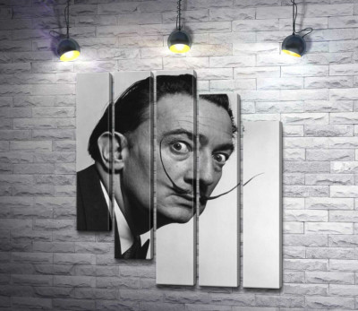 Модульная картина "Художник Сальвадор Дали (Salvador Dali) со знаменитыми усами"