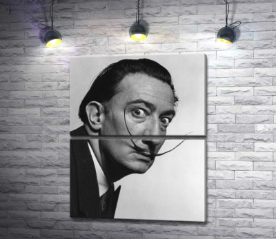 Модульная картина "Художник Сальвадор Дали (Salvador Dali) со знаменитыми усами"