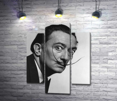 Модульна картина "Художник Сальвадор Далі (Salvador Dali) із знаменитими вусами"