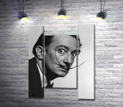 Модульна картина "Художник Сальвадор Далі (Salvador Dali) із знаменитими вусами"