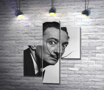 Модульна картина "Художник Сальвадор Далі (Salvador Dali) із знаменитими вусами"