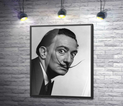 Постер "Художник Сальвадор Далі (Salvador Dali) із знаменитими вусами"