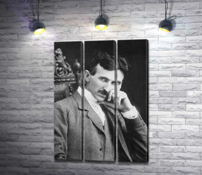 Модульна картина "Портрет сербського винахідника Ніколи Тесли (Nikola Tesla)"