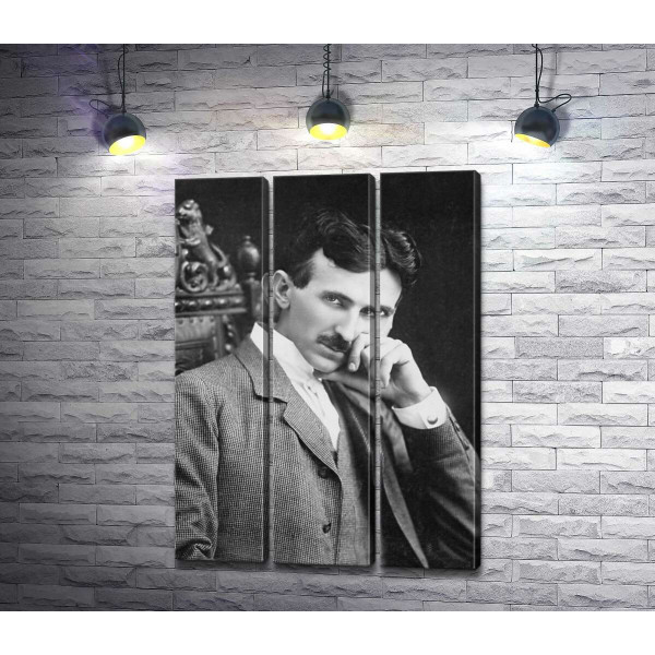 Портрет сербського винахідника Ніколи Тесли (Nikola Tesla)