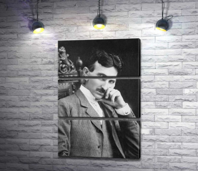 Модульная картина "Портрет сербского изобретателя Николы Тесли (Nikola Tesla)"