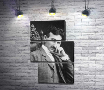 Модульная картина "Портрет сербского изобретателя Николы Тесли (Nikola Tesla)"