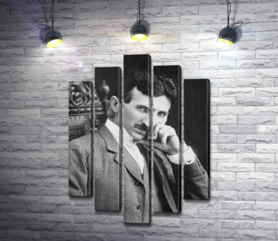 Модульна картина "Портрет сербського винахідника Ніколи Тесли (Nikola Tesla)"