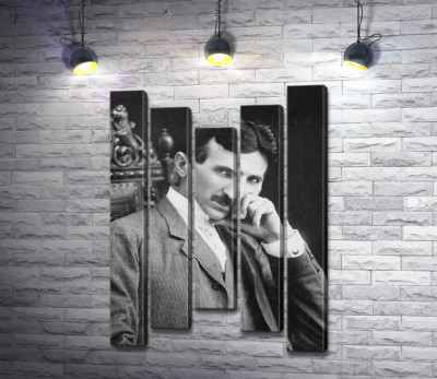 Модульная картина "Портрет сербского изобретателя Николы Тесли (Nikola Tesla)"