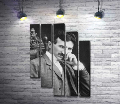 Модульная картина "Портрет сербского изобретателя Николы Тесли (Nikola Tesla)"