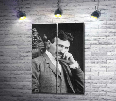 Модульная картина "Портрет сербского изобретателя Николы Тесли (Nikola Tesla)"