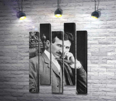 Модульная картина "Портрет сербского изобретателя Николы Тесли (Nikola Tesla)"