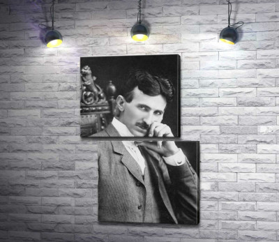 Портрет сербского изобретателя Николы Тесли (Nikola Tesla)