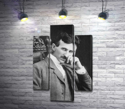 Модульна картина "Портрет сербського винахідника Ніколи Тесли (Nikola Tesla)"