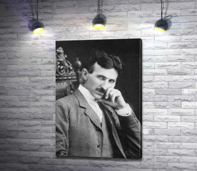 Портрет сербского изобретателя Николы Тесли (Nikola Tesla)