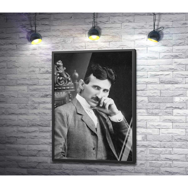 Портрет сербського винахідника Ніколи Тесли (Nikola Tesla)