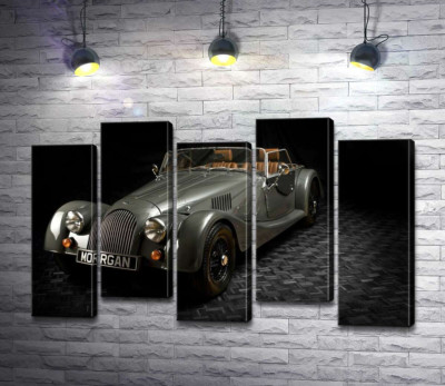 Модульная картина "Люксовый ретро-автомобиль Morgan Roadster"
