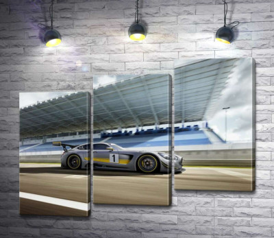 Спортивний автомобіль Mercedes-AMG GT3 на гоночній трасі