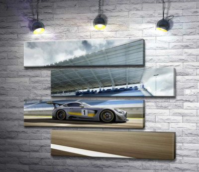 Спортивний автомобіль Mercedes-AMG GT3 на гоночній трасі