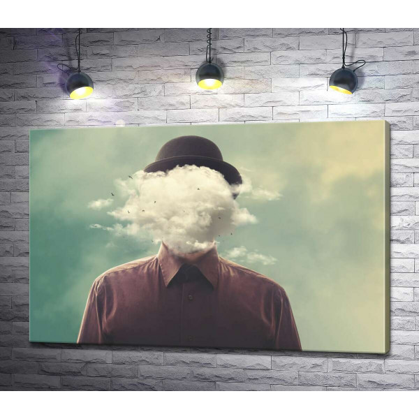 Обличчя людини вкрите хмарами
