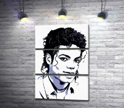 Чорно-білий тон портрету Майкла Джексона (Michael Jackson)