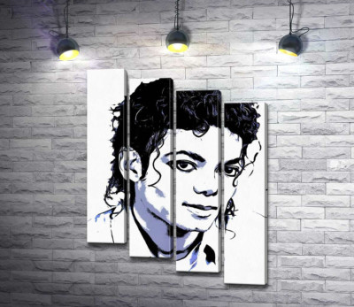 Чорно-білий тон портрету Майкла Джексона (Michael Jackson)