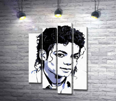 Черно-белый тон портрета Майкла Джексона (Michael Jackson)