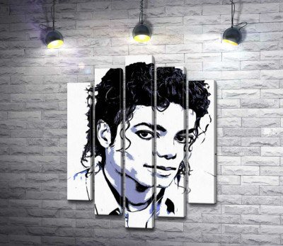 Чорно-білий тон портрету Майкла Джексона (Michael Jackson)