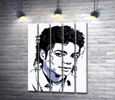 Модульная картина "Черно-белый тон портрета Майкла Джексона (Michael Jackson)"