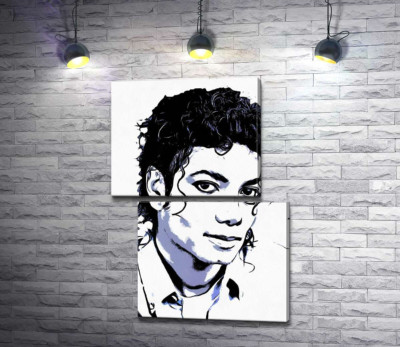Модульна картина "Чорно-білий тон портрету Майкла Джексона (Michael Jackson)"