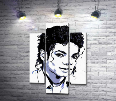 Чорно-білий тон портрету Майкла Джексона (Michael Jackson)