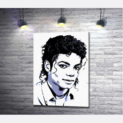Чорно-білий тон портрету Майкла Джексона (Michael Jackson)